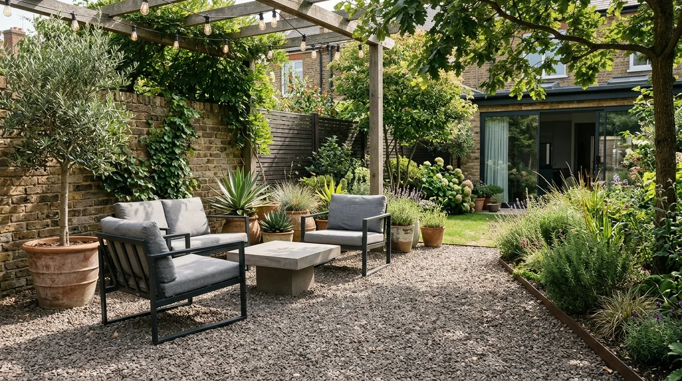 Natural Gravel Garden With Soft Planting